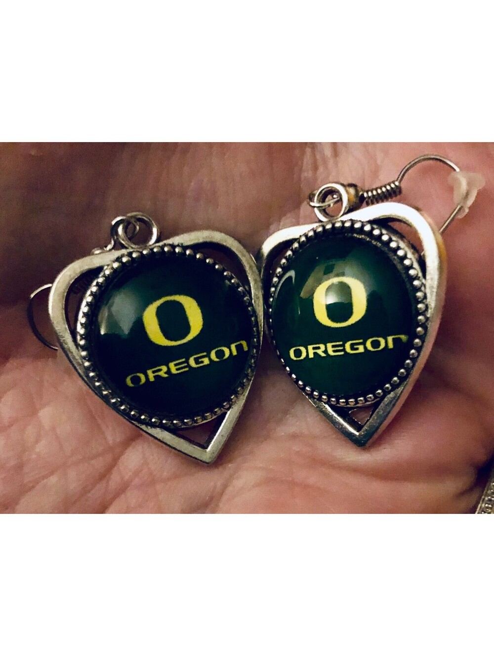 Beautiful Oregon Vintage Duck Heart Earrings